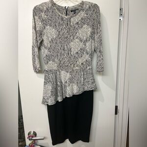 Chic Peplum 3/4 Sleeve Dress
